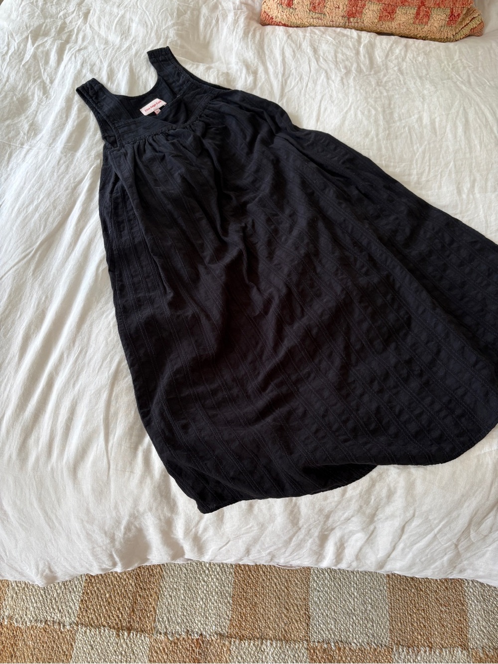 Lisa Says Gah Black Textured Midi Dress